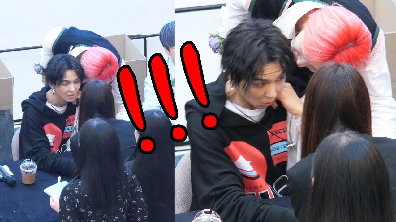김진우 장난에 송민호 반응  MINO Reaction, JinWoo, Prank : 위너 WINNER 팬싸인회 Fansign Event : 고양 스타필드