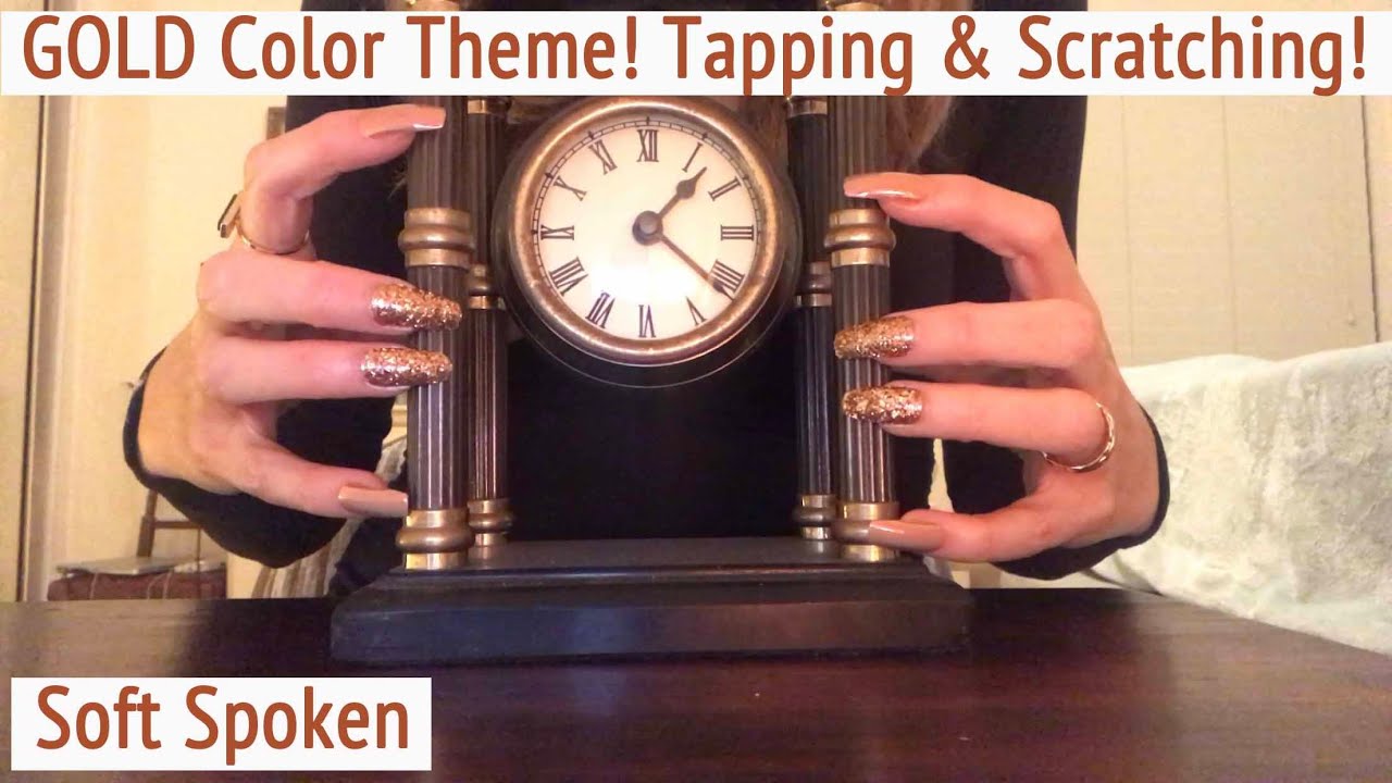 ASMR * 🕰🎉🥳 GOLD Color Theme! * Happy New Year!! * Fast Tapping & Scratching * Soft Spoken