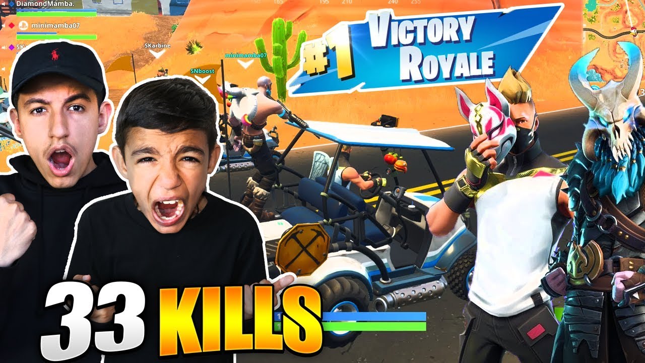 LITTLE BROTHER WINS HIS FIRST SEASON 5 FORTNITE GAME! HE CARRIES ME!