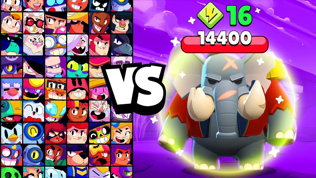 NITA BEAR vs ALL BRAWLERS 2! With 16 POWER-UPs! | Brawl Stars