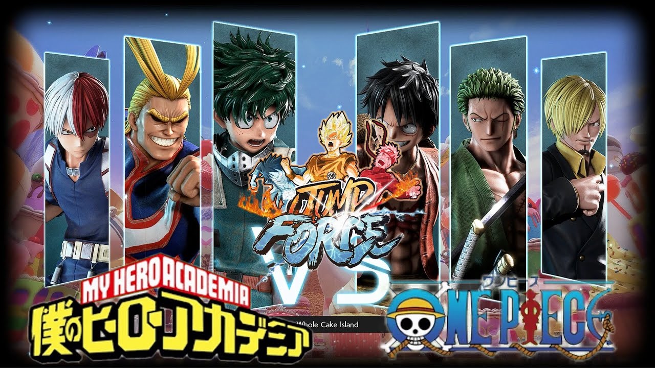 Jump Force Boku no Hero Academia vs One Piece (Deku,All Might,Todoroki vs Luffy,Zoro,Sanji)