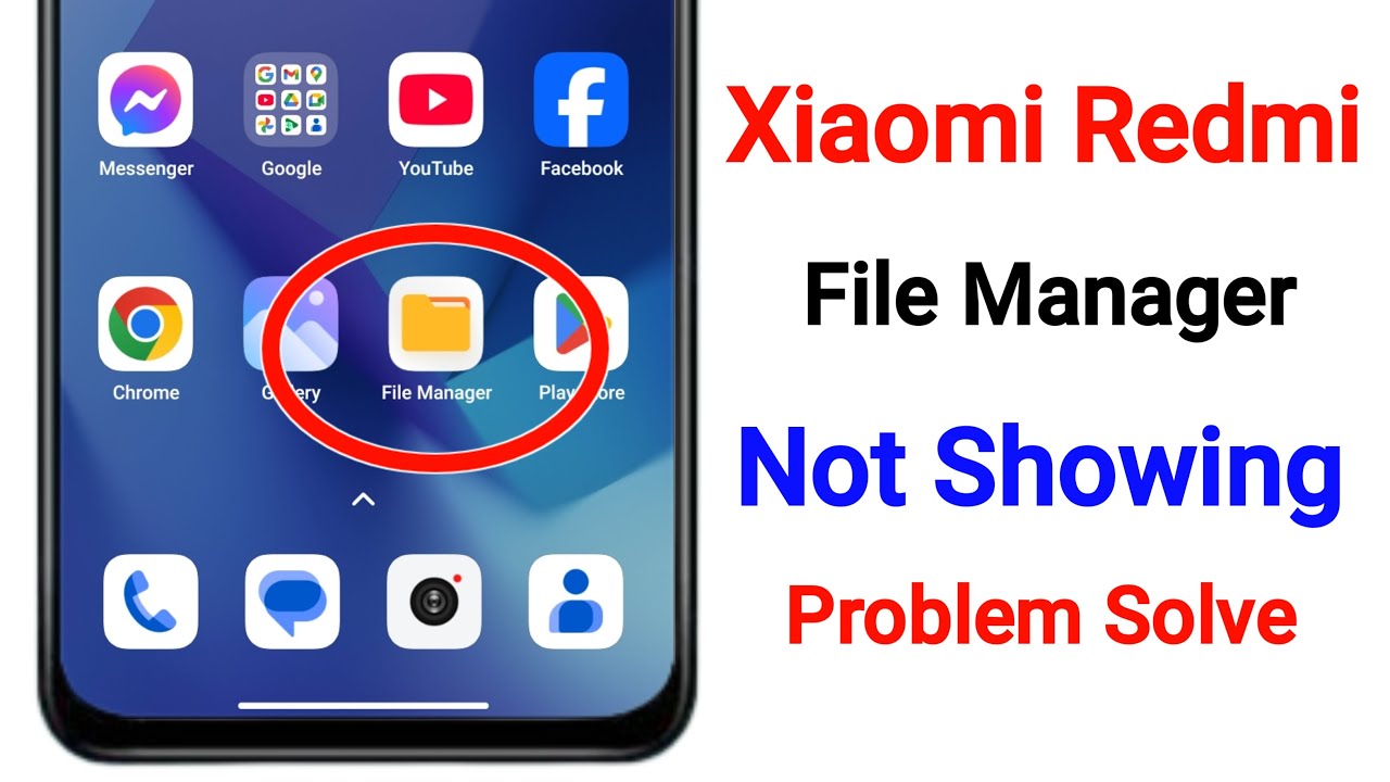 How to Fix Xiaomi Redmi File Manager Not Showing Problem | File Manager Not Showing on Home Screen