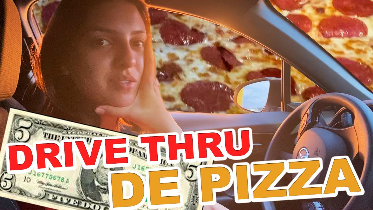 PEDINDO TUDO O QUE A PESSOA DA FRENTE PEDIU NO DRIVE THRU- A PIZZA MAIS BARATA QUE EU JÁ VI