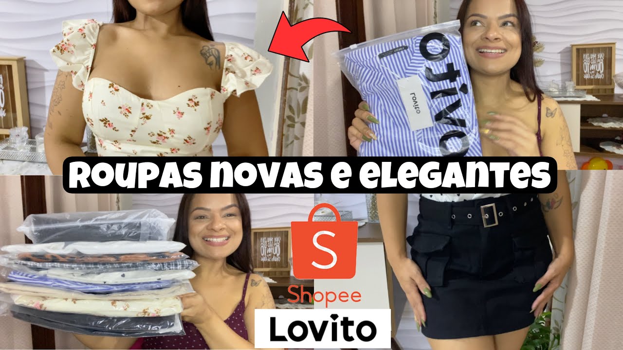 PAUSA PARA UM CAFÉ - COMPRAS NA SHOPEE - PROVANDO OS LOOKS DA LOVITO | Aline Rodrigues