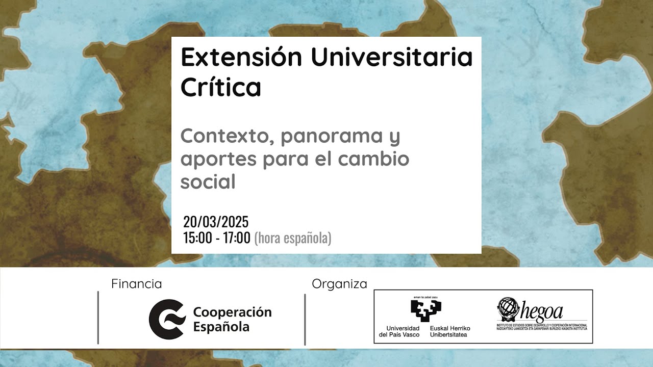 Extensión Universitaria Crítica. Contexto, panorama y aportes para el cambio social