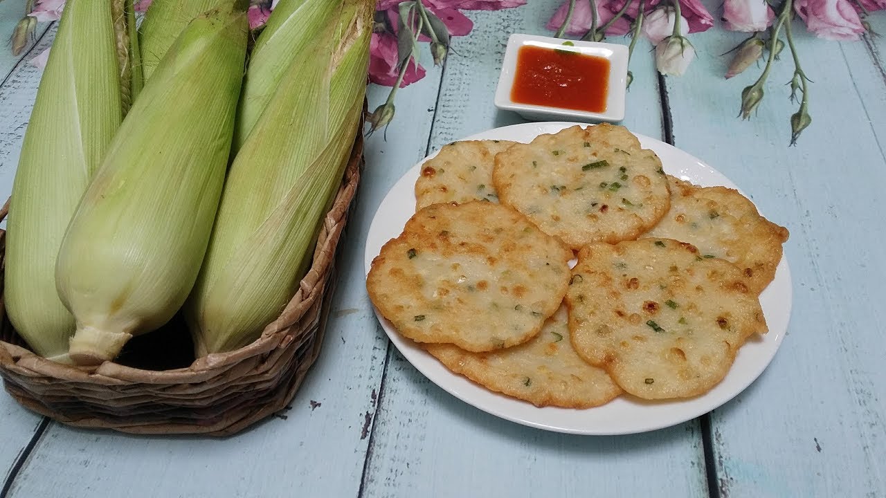 Hot, crispy, delicious with corn cake fried flour | V&ACooking | EasyCooking