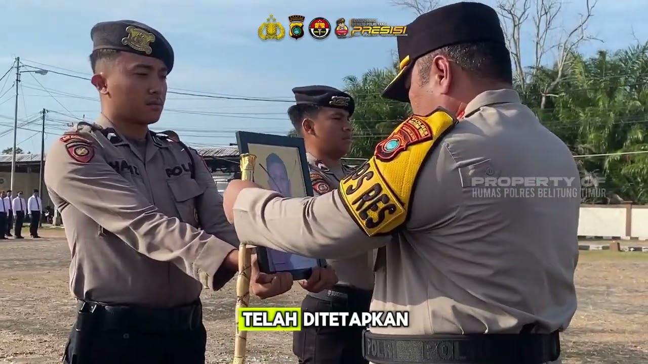 Polres Belitung Timur Lakukan Upacara PTDH 2 Personel Polri Yang Langgar Kode Etik 