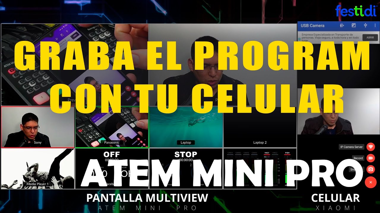 🎥🎤 Atem Mini Pro - MONITOREA Y GRABA el program con tu celular - UVC Camera