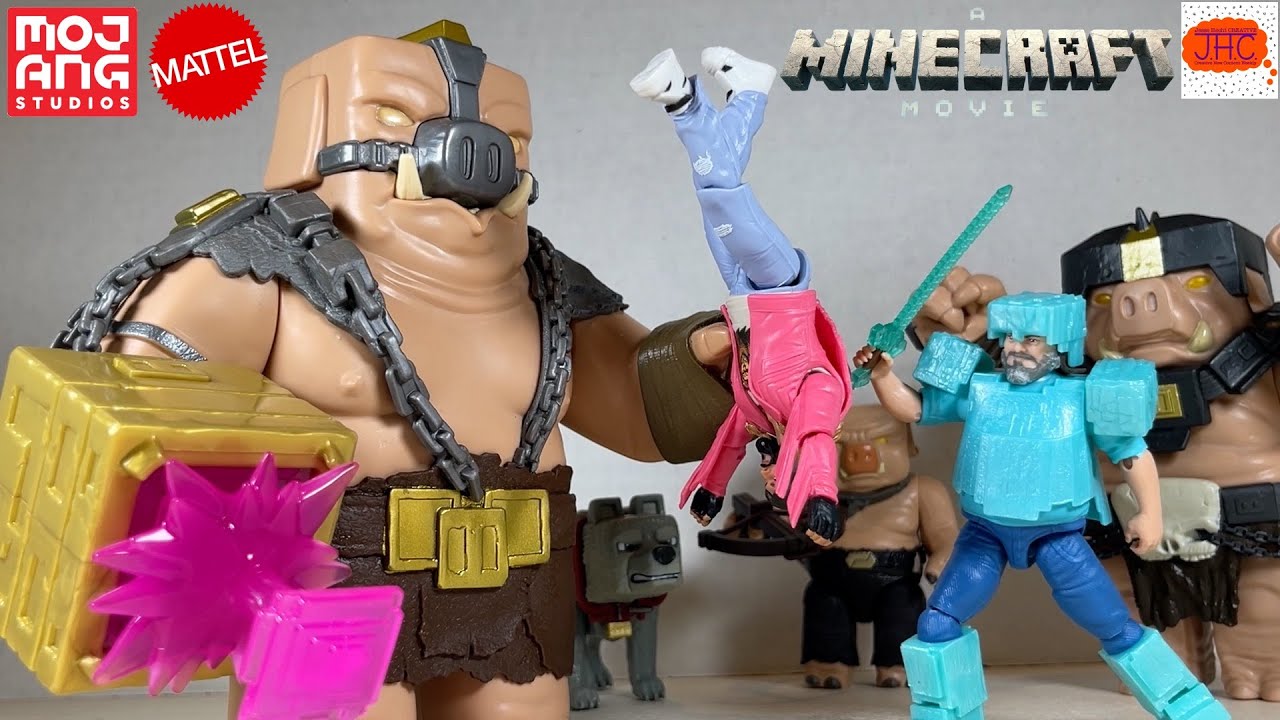 БОЛЬШАЯ СВИНЬЯ! Режим битвы по мотивам фильма Minecraft: Great Hog Jack Black Steve Обзор фигурки...