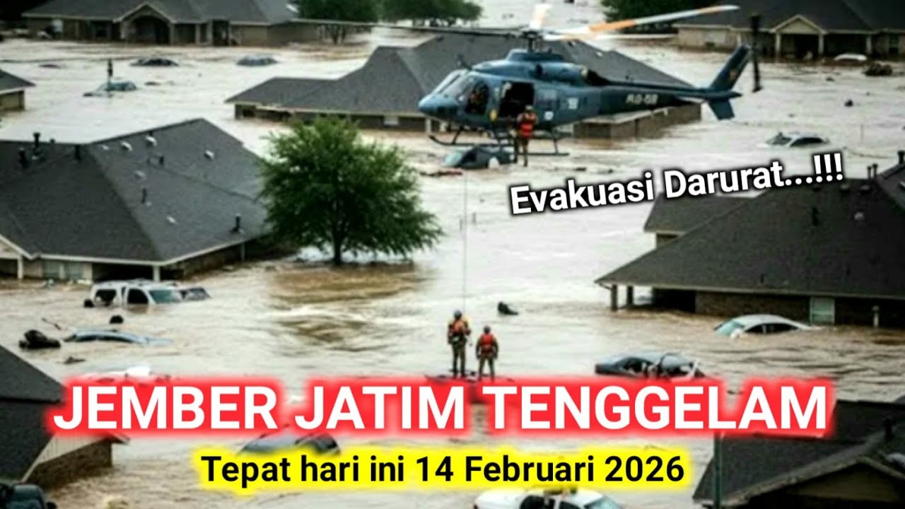 TERKINI.! INFO BANJIR DI JEMBER JAWA TIMUR,EVAKUASI MASAL