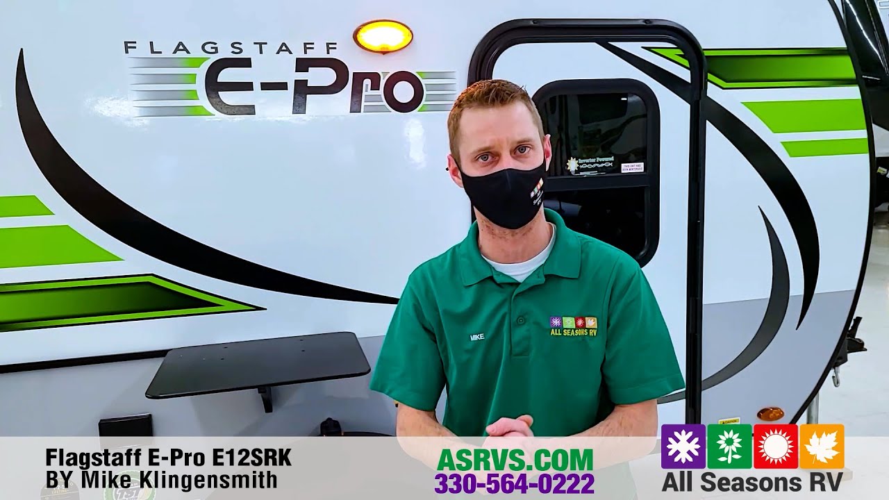 Flagstaff E-Pro E12SRK Lightweight Travel Trailer at All Seasons RV. Streetsboro, Ohio.