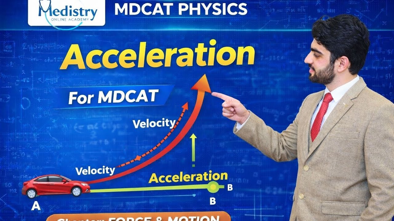 Acceleration  | MDCAT Physics |Force & Motion | Full Explanation
