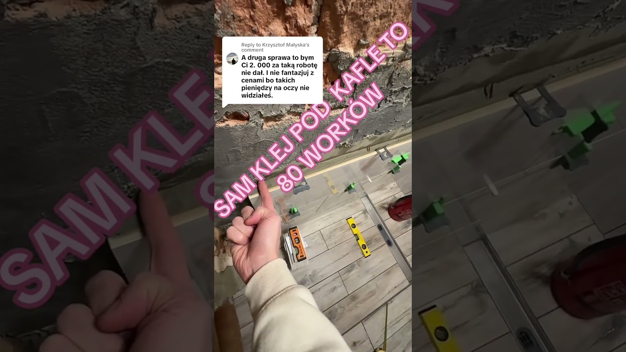 80 WORK&Oacute;W KLEJU POD PŁYTKI ZAMIAST GK