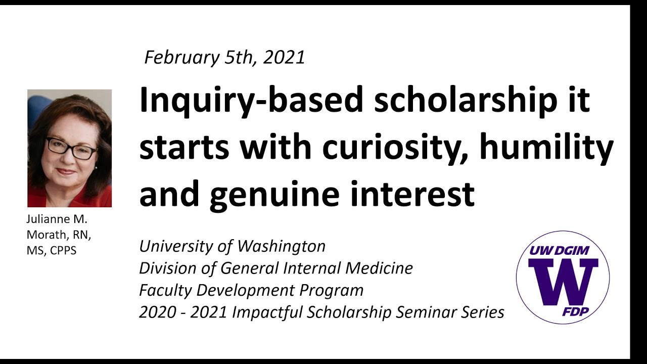 Inquiry-based scholarship it starts with curiosity, humility and genuine interest