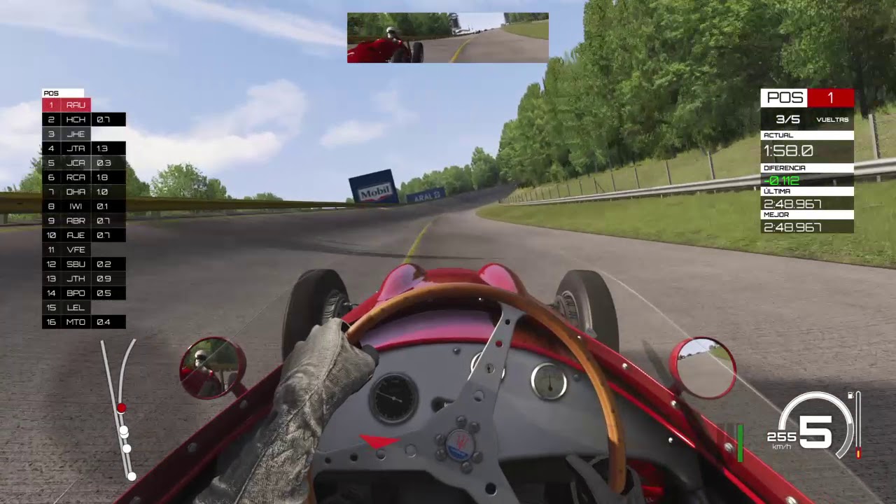 Assetto Corsa carrera 5 vueltas en monza clasico con un maseratti f1| una combinación de ensueño