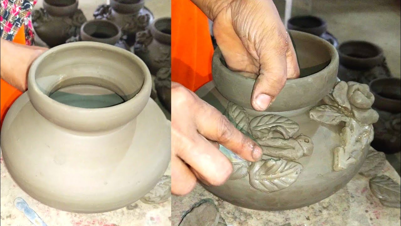 Relaxing ASMR pottery art. Mesmerizing clay. Made by Asia