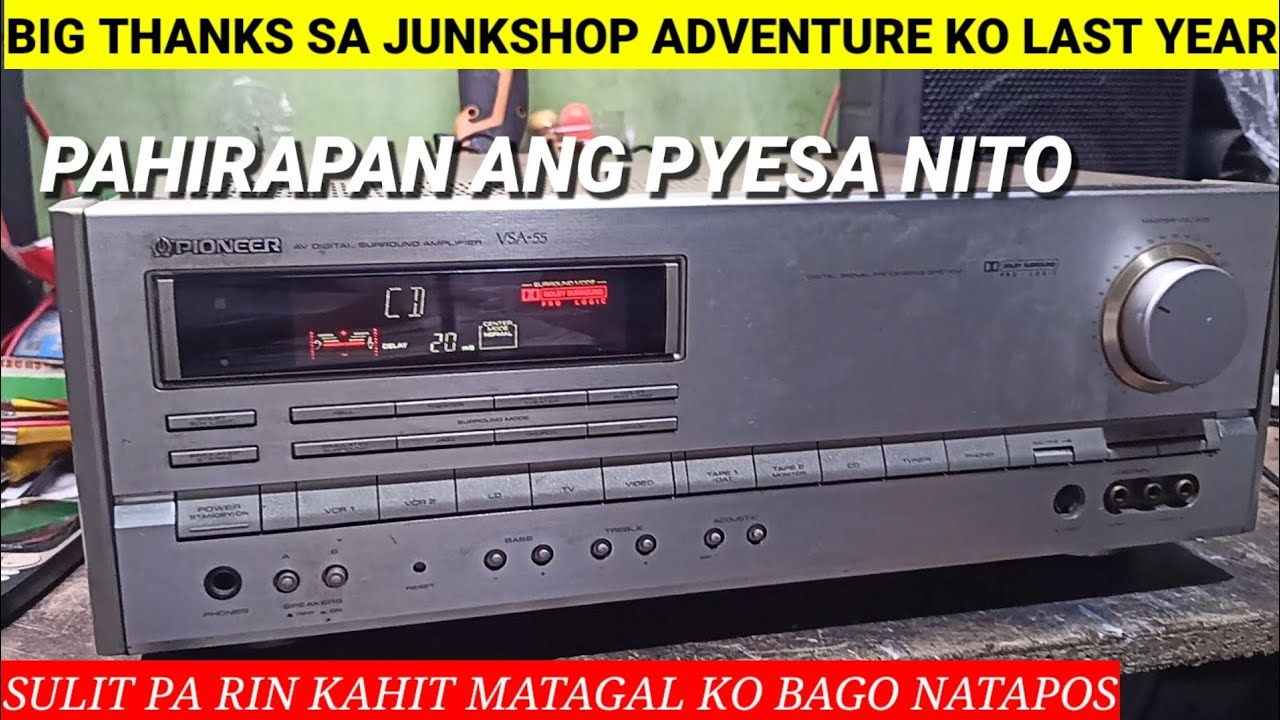 PIONEER VSA-55 , AVR MULTI CHANNEL AMPLIFIER , 110 LANG NASAKSAK SA 220 VOLTS