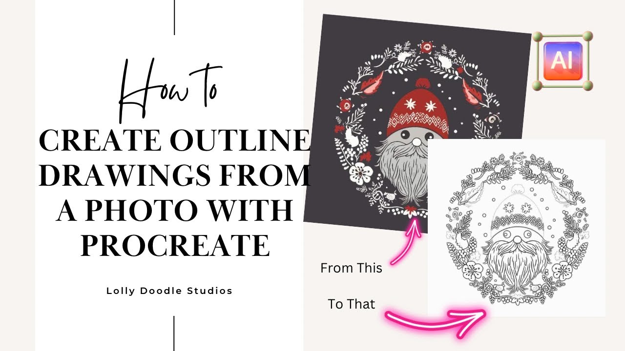 How to turn AI photos into Line Drawings & Coloring Book pages with Procreate | Easy Step by Step