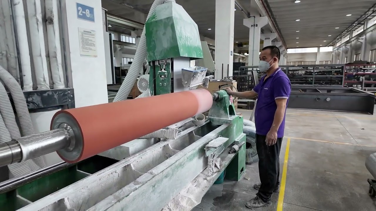 Precision Rubber Roller Manufacturing #manufacturing