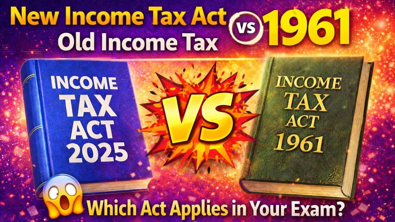 New Income Tax Act 2025 vs 1961 😱 Which Act Applies in Your Exam?