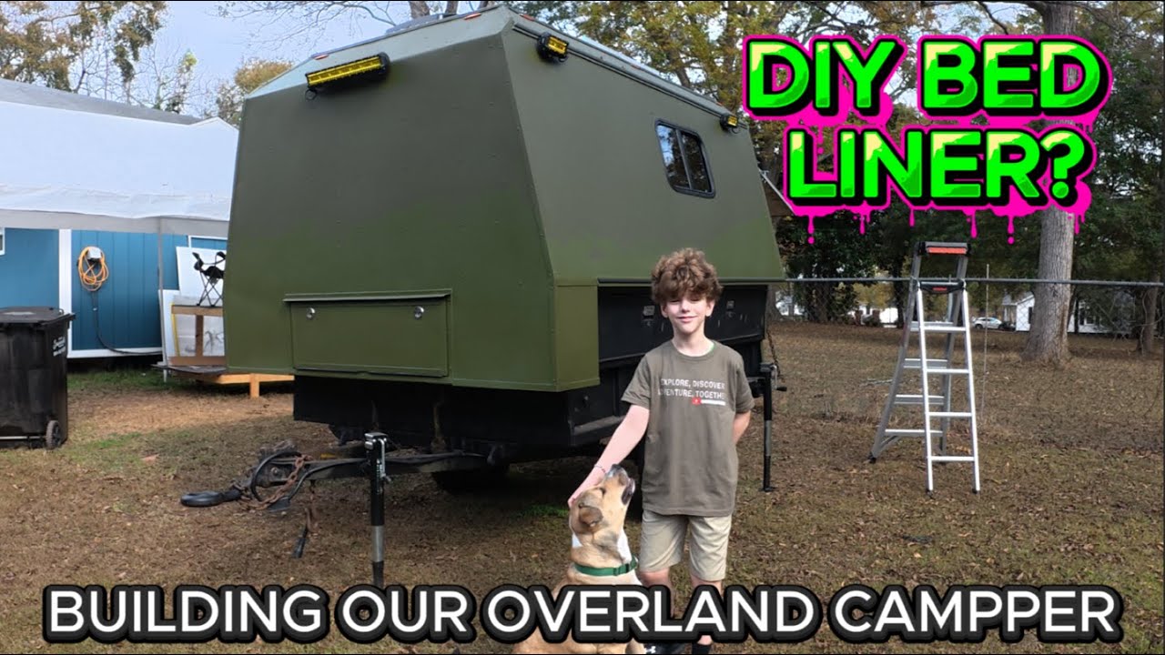 DIY BED LINERS? DO THEY REALLY TURN OUT GOOD? BUILDING OUR OVERLAND CAMPER 1 STEP AT TIME #overland