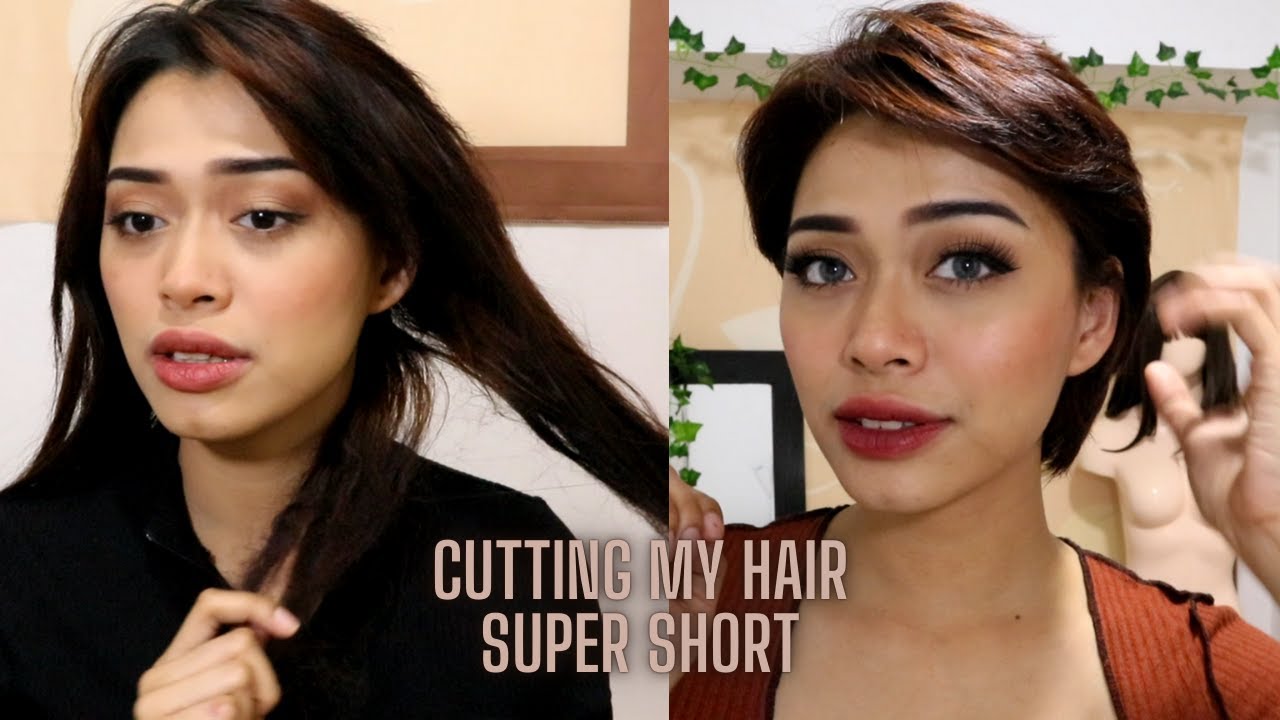 CUTTING MY HAIR EXTREMELY SHORT!!!DIY🍃 Bye bye Depression lol🥲 (Tagalog)