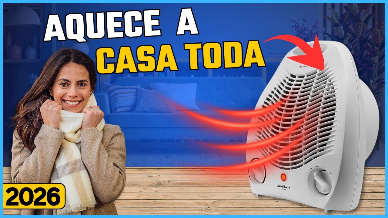 OS 5 MELHORES AQUECEDORES ELÉTRICOS DE 2026!✅ Qual aquecedor elétrico VALE A PENA COMPRAR?!