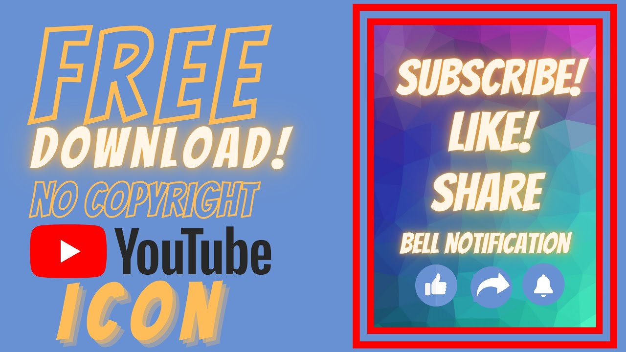 Subscribe Button and Bell Icon NO COPYRIGHT (EDIT & DOWNLOAD FREE) LINK BELOW