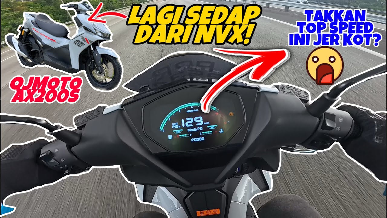 #1037 TEST TOP SPEED QJMOTO AX200S! | SERIUS LA MOTOR NI SEDAP?
