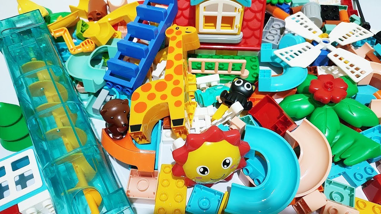 Satisfying Building Blocks Marble Run ASMR #361 Electric Elevator House Compilation Live 2