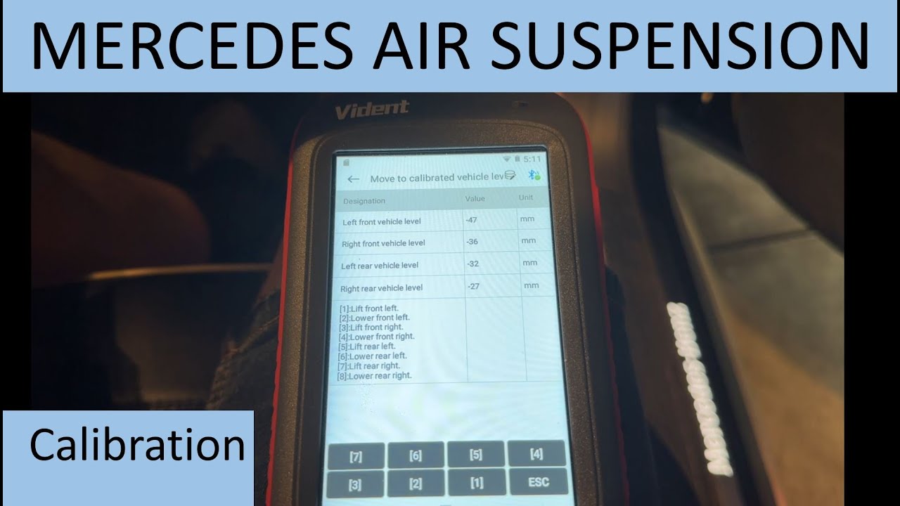 Mercedes Air Suspension Calibration - Vident Diagnostic Tool