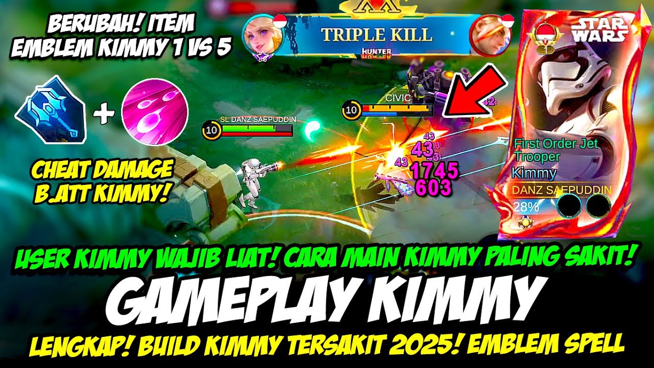 CARA MAIN KIMMY PALING SAKIT + TIPS KIMMY DOUBLE DAMAGE❗BUILD KIMMY TERSAKIT❗GAMEPLAY KIMMY TERBARU