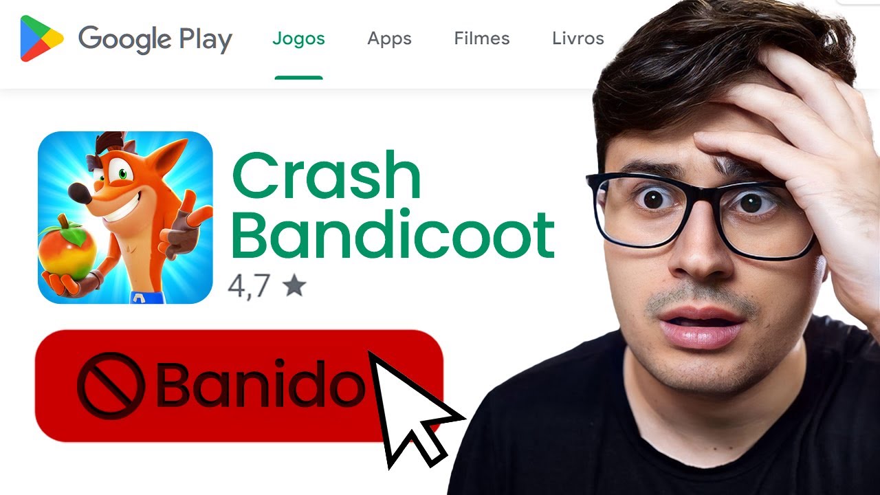Eu BAIXEI o CRASH BANDICOOT BANIDO da PLAY STORE