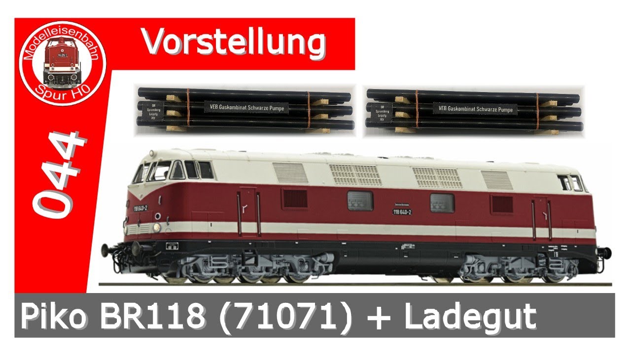 Piko BR118 #71071 BR118 digital Loksound Epoche IV Spur H0 DCC DR Ladegut Tutorial