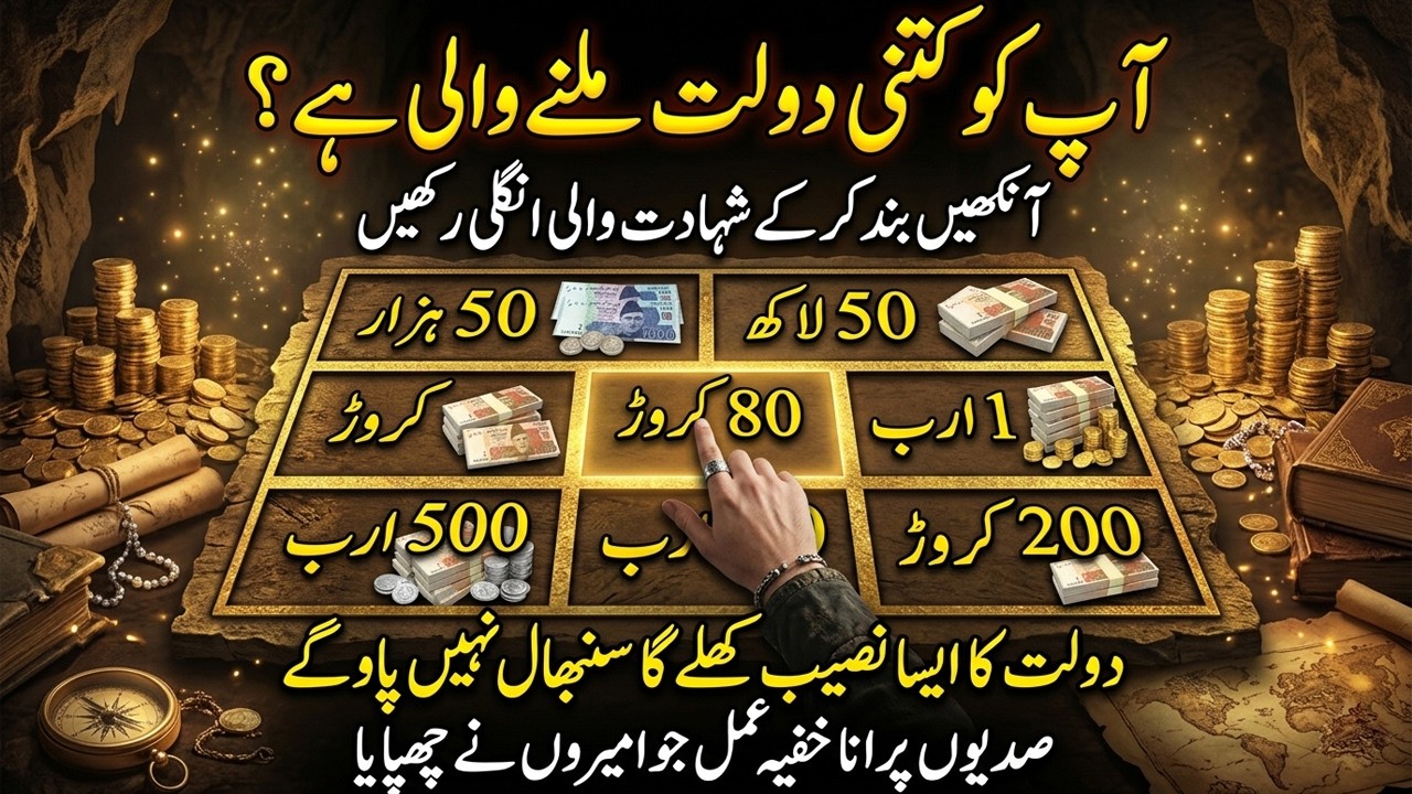 Dolat Ka Naseeb Maloom Karne Ka Sab Se Asan Amal | Abi Pta Karen Apka Naseeb Mein Kitni Dolat Hai?