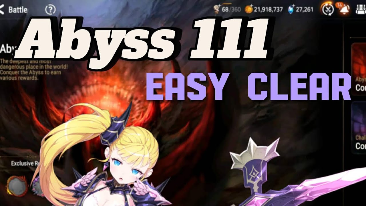 Abyss 111 Easy Clear with Clorina - Epic Seven