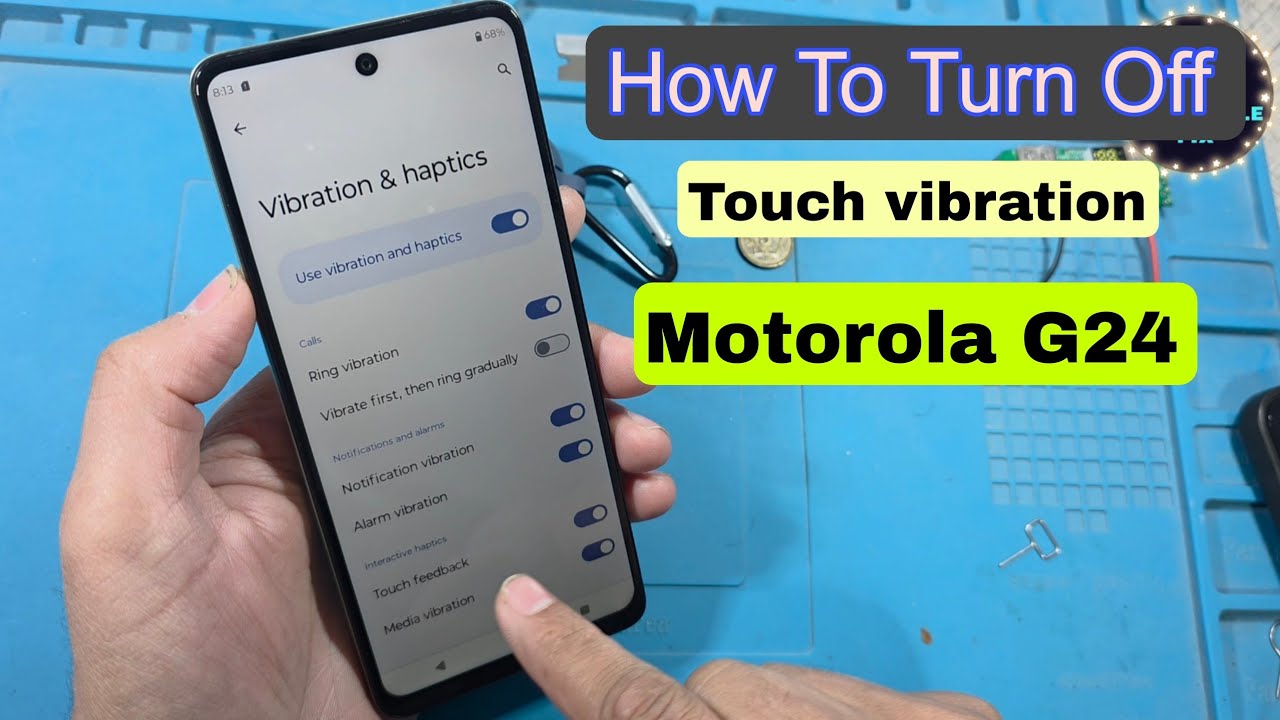 How to Turn Off Touch Vibration Motorola G24 | Motorola G24 touch haptic vibration off kaise kare