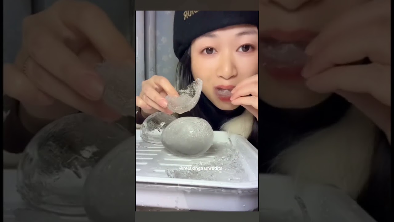 ONLY BITES/Cdunchy ice eating #iceasmreating #iceeatingsound #asmrmukbangeatingsounds #iceeating