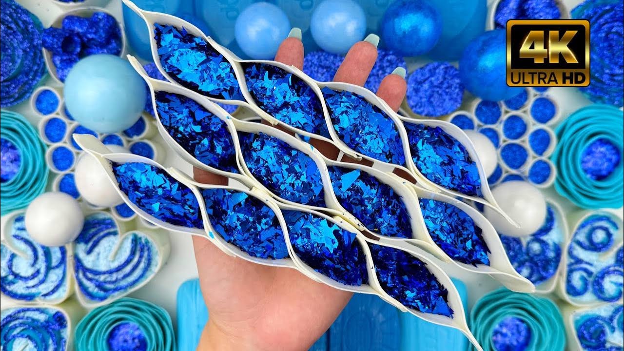 ASMR★(4K)★Soap boxes with starch&foam★Cutting cubes★Clay cracking★