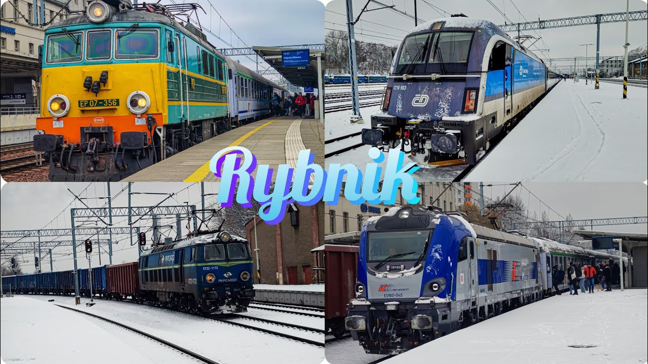 EP07-356 z IC Artus, IC Silesia, IC Sobieski i inne Pociągi w Rybniku