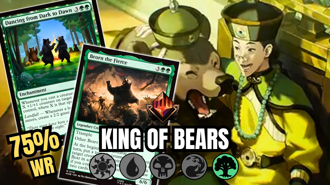 New Look Bears Rank Up EASILY! | MTG Arena Standard Mythic Mono Green