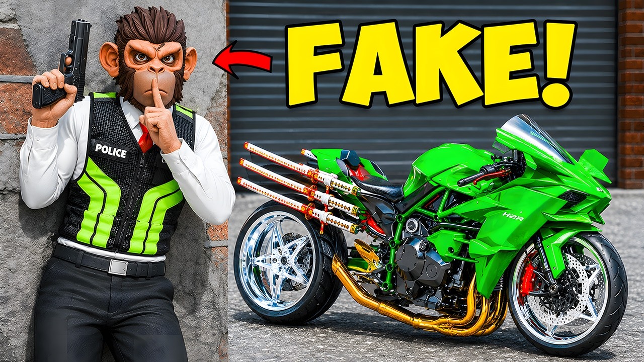 Stealing Back SAMURAI BIKE as a Fake Cop sa GTA 5