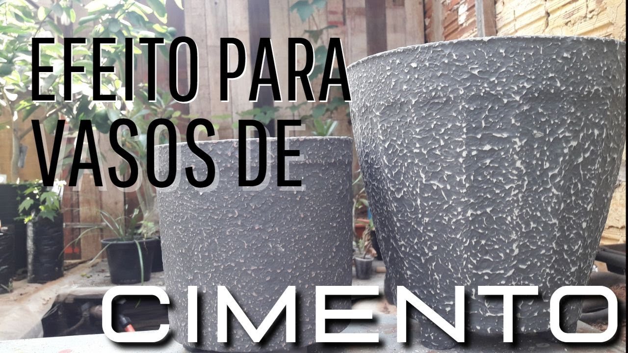 Lindo Efeito Texturizado Para Seus Vasos de Cimento - Confira