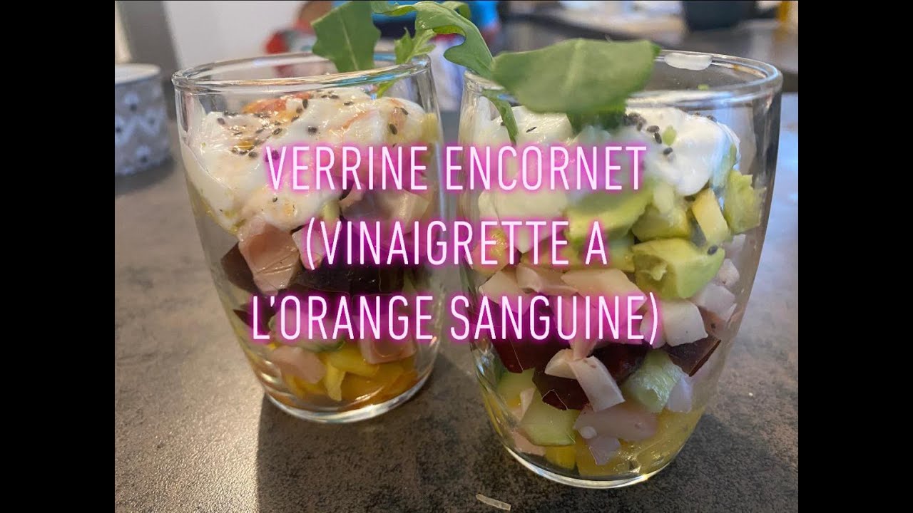 Verrine encornet (vinaigrette à l’orange sanguine)