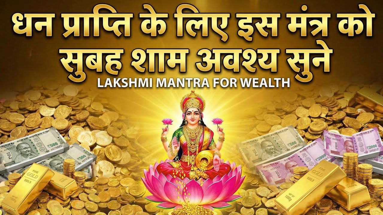 धन प्राप्ति के लिए इस मंत्र को सुबह शाम अवश्य सुने | Powerful Lakshmi Mantra for Money & Wealth