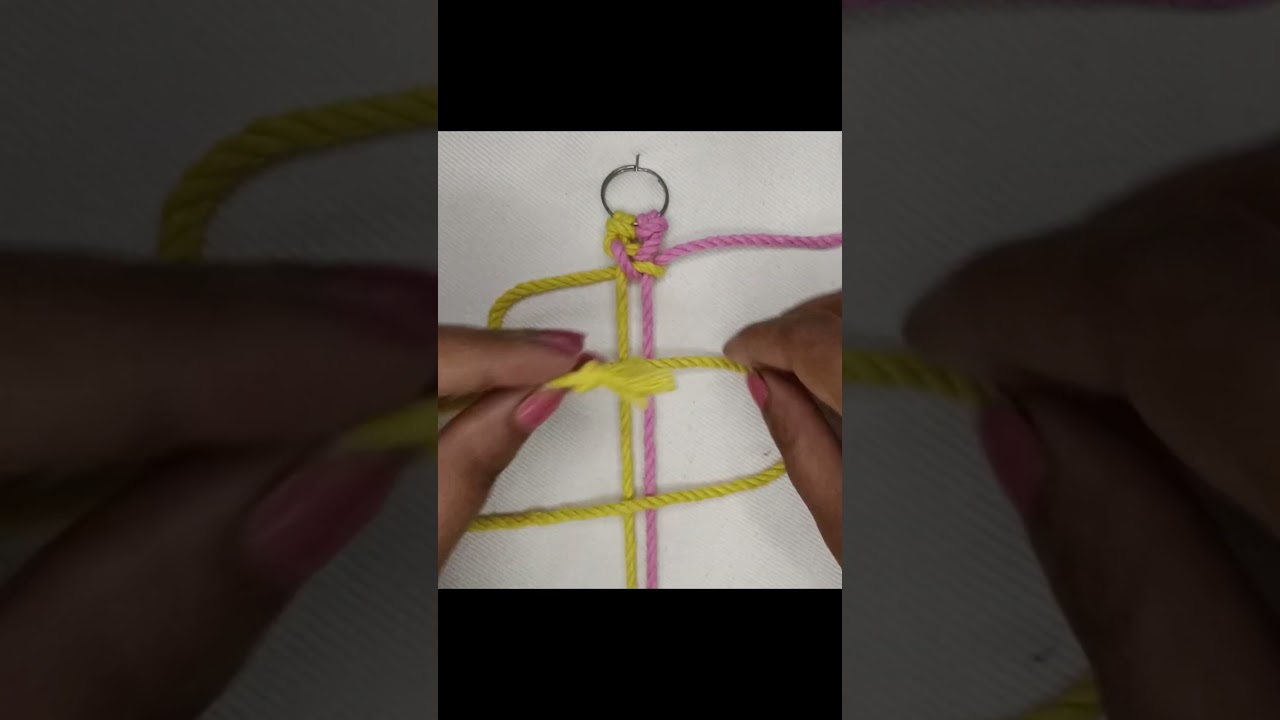 26/100 knots series, learn to macrame basic to advance 🪢#macrametutorial  #macrame #series #class