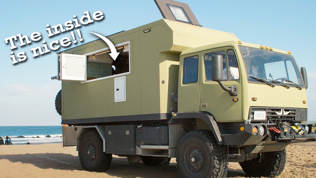 He Built a Military Truck Tiny Home to Drive the World