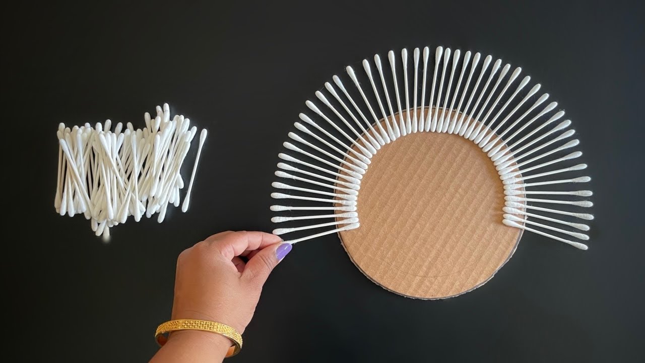 2 Beautiful Wall Hanging Using Cotton Earbuds / Paper Crafts For Home Decoration / Easy Wall Hanging