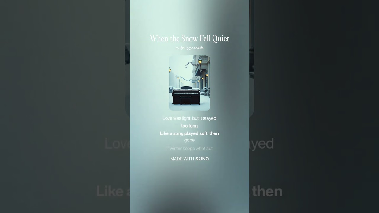 When the Snow Fell Quiet#aimusic #sunoai #lovesong