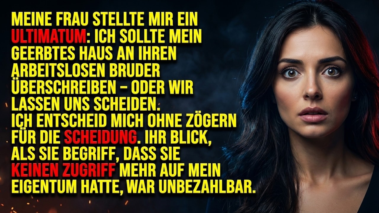 SIE WOLLTE MEIN ERBE FÜR IHREN BRUDER – ICH WÄHLTE DIE SCHEIDUNG